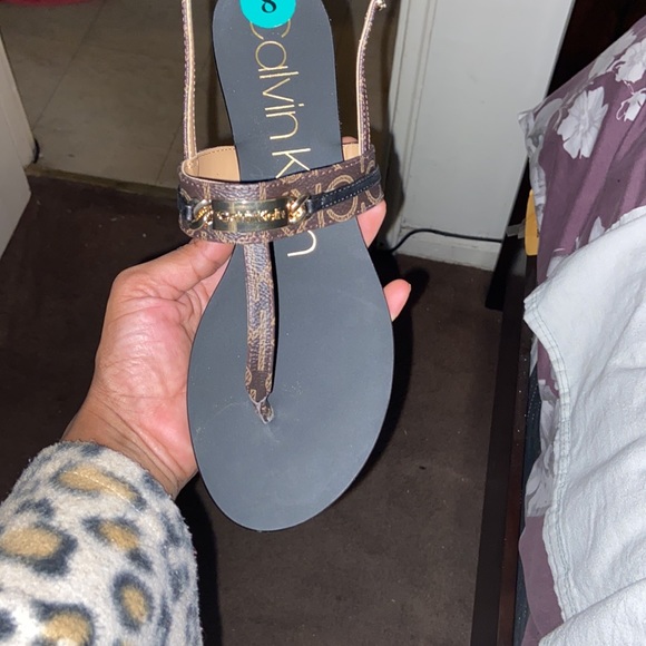 Dopey ck monogram smith / cow size 8 style Espresso - Picture 8 of 8